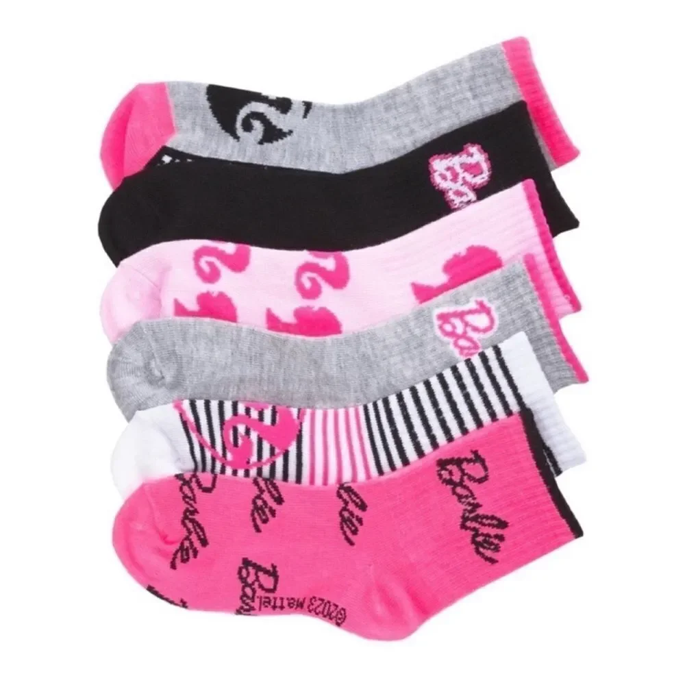 6 Pack Kids Barbie Ribbed Quarter Size 6/8